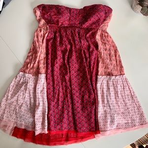 Free people babydoll strapless dress